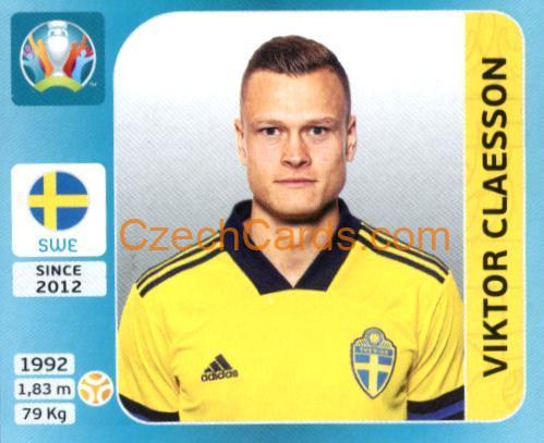 Viktor Claesson 2020 Panini UEFA Euro Tournament Ed. Blue #536