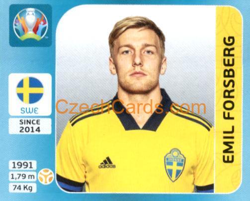 Emil Forsberg 2020 Panini UEFA Euro Tournament Ed. Blue #538