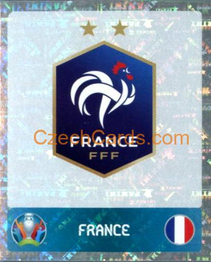 Logo France 2020 Panini UEFA Euro Tournament Ed. Blue foil#547