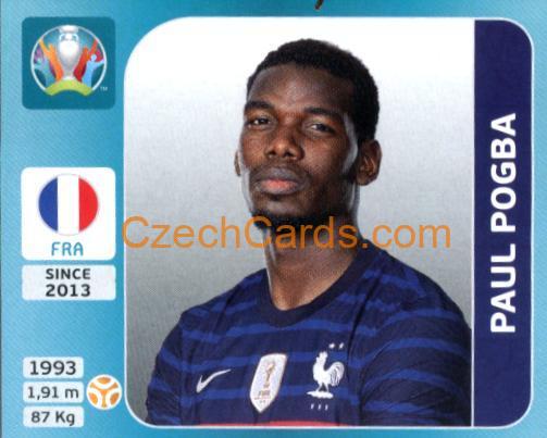 Paul Pogba 2020 Panini UEFA Euro Tournament Ed. Blue #560