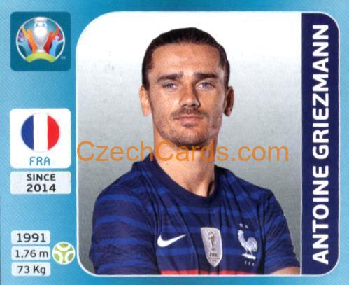 Antoine Griezmann 2020 Panini UEFA Euro Tournament Ed. Blue #565