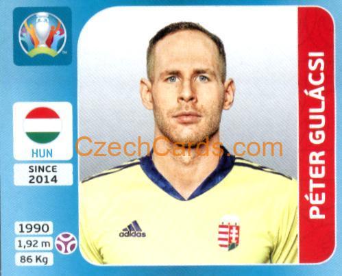Péter Gulácsi 2020 Panini UEFA Euro Tournament Ed. Blue #602