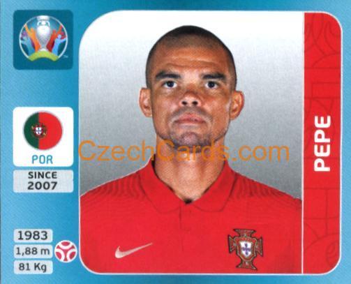 Pepe 2020 Panini UEFA Euro Tournament Ed. Blue #641