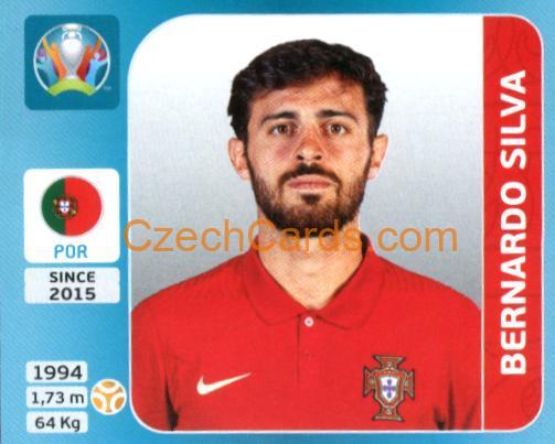 Bernardo Silva 2020 Panini UEFA Euro Tournament Ed. Blue #644