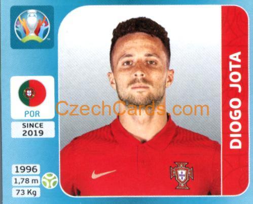 Diogo Jota 2020 Panini UEFA Euro Tournament Ed. Blue #651