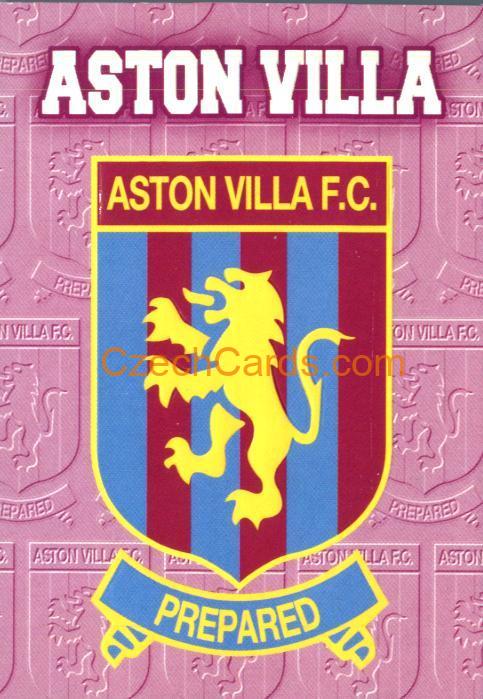 Aston Villa club badge embossed 1996/97 MERLIN Premier Gold #E02