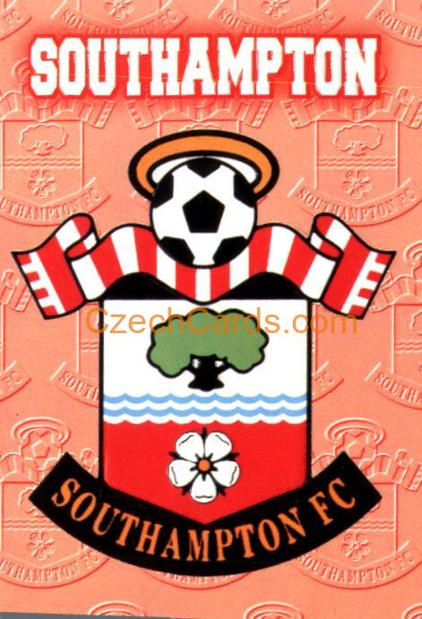 Southampton club badge embossed 1996/97 MERLIN Premier Gold #E16