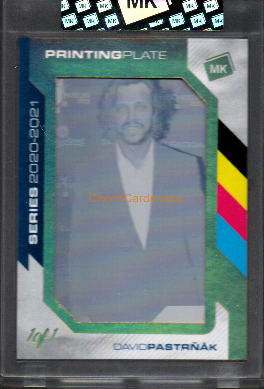 David Pastrňák MK Cards 2022/23 GAMERS Printing Plate Yellow 1 OF 1