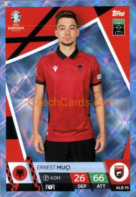 Ernest Muçi 2024 EURO Match Attax Crystal Parallel #ALB15
