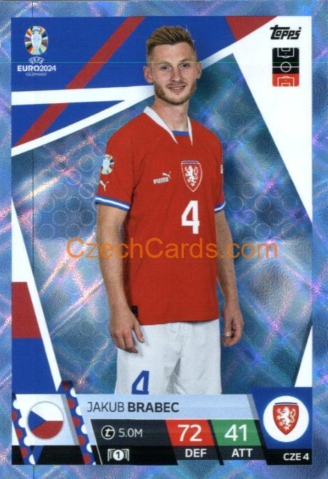 Jakub Brabec 2024 EURO Match Attax crystal parallel #CZE4