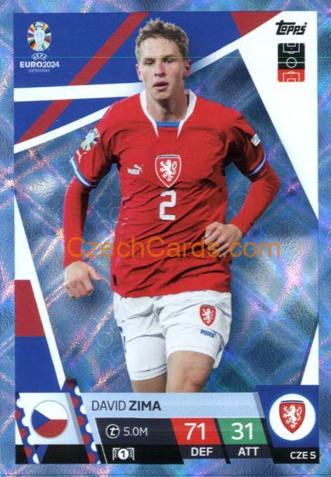 David Zima 2024 EURO Match Attax crystal parallel #CZE5