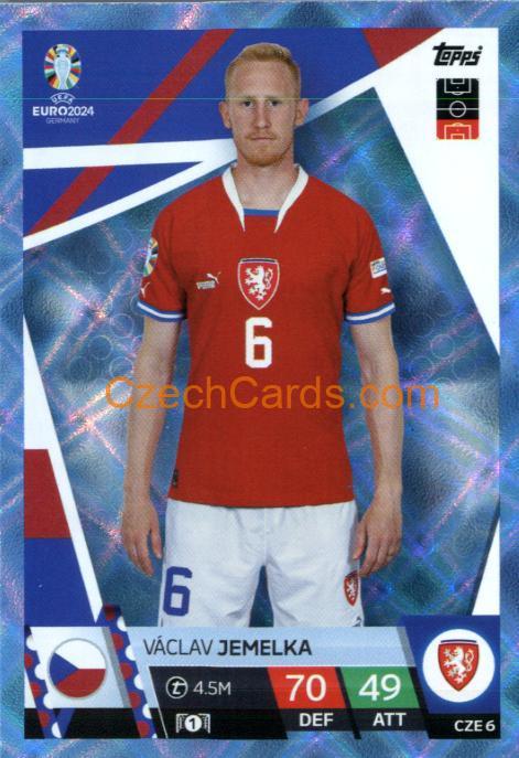 Václav Jemelka 2024 EURO Match Attax crystal parallel #CZE6