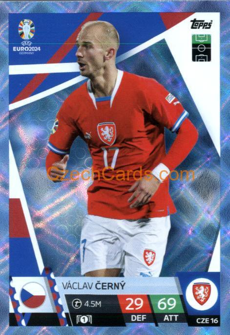 Václav Černý 2024 EURO Match Attax crystal parallel #CZE16