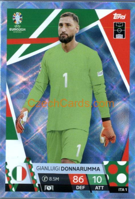 Gianluigi Donnarumma 2024 EURO Match Attax crystal parallel #ITA1