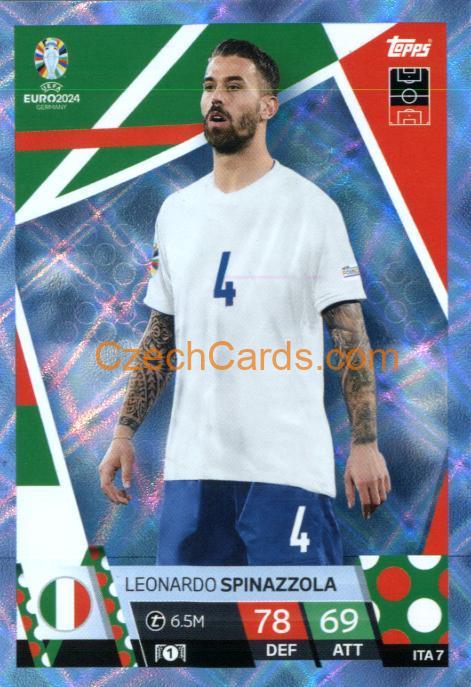 Leonardo Spinazzola 2024 EURO Match Attax crystal parallel #ITA7