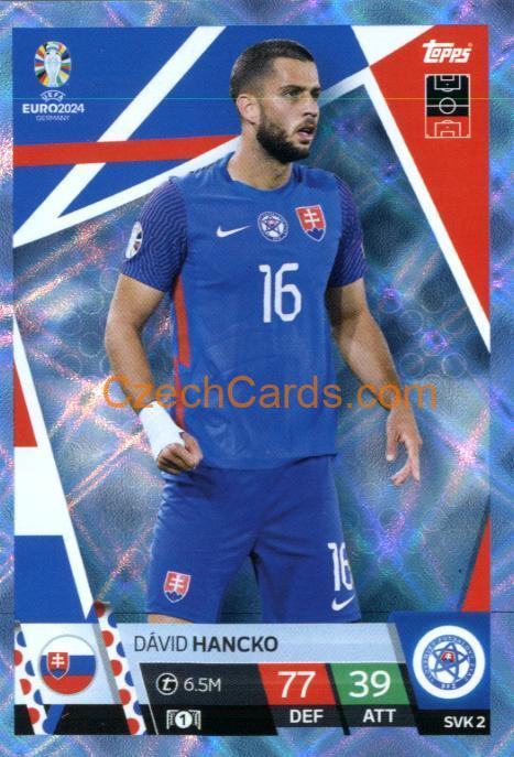 Dávid Hancko 2024 EURO Match Attax crystal parallel #SVK2