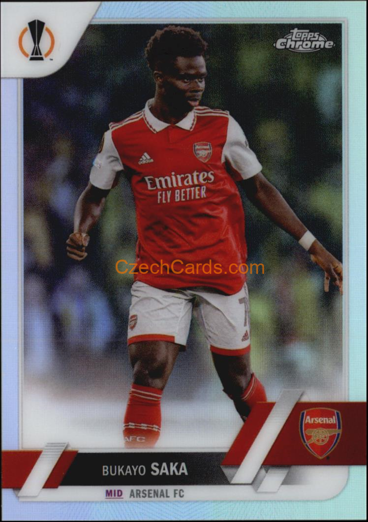 Bukayo Saka 2022/23 Topps Chrome Club Competitions refractor #25