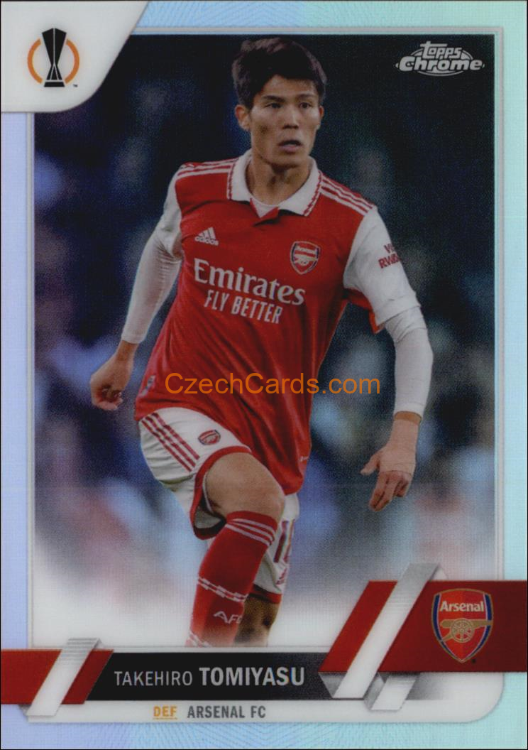 Takehiro Tomiyasu 2022/23 Topps Chrome Club Competitions refractor #45