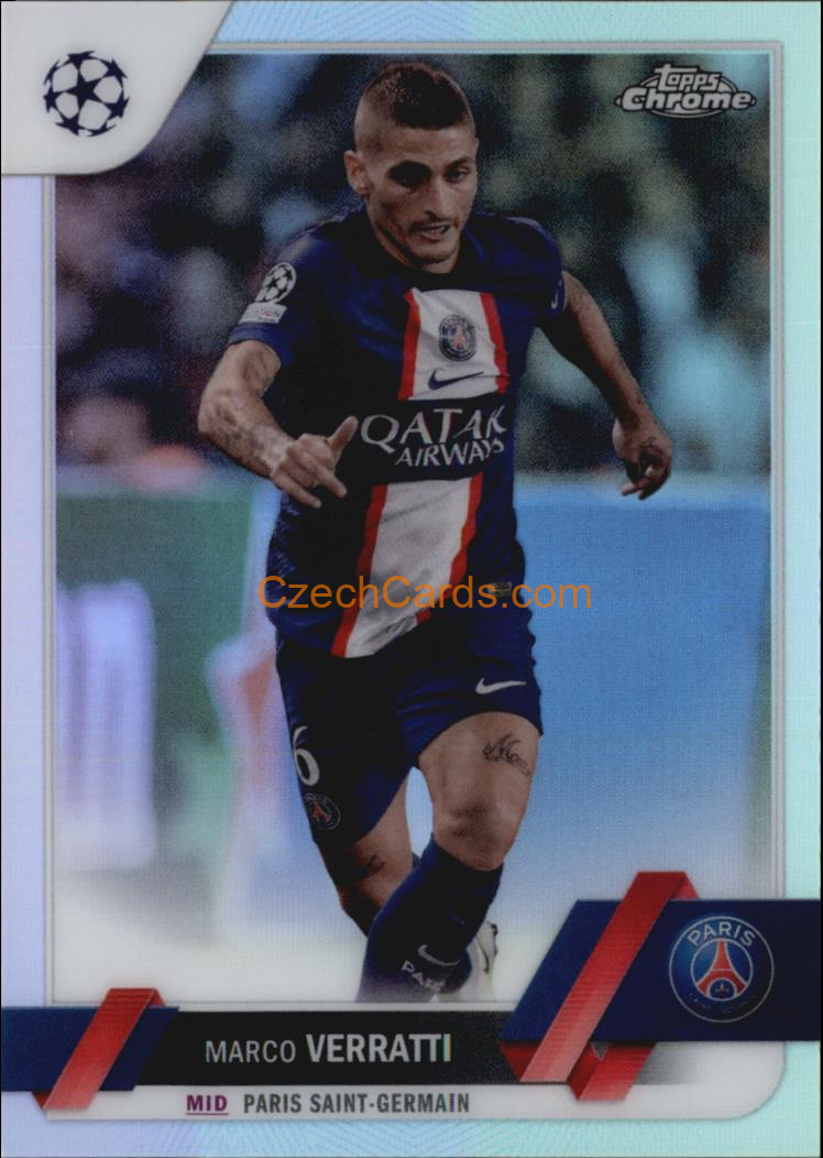 Marco Verratti 2022/23 Topps Chrome Club Competitions refractor #73