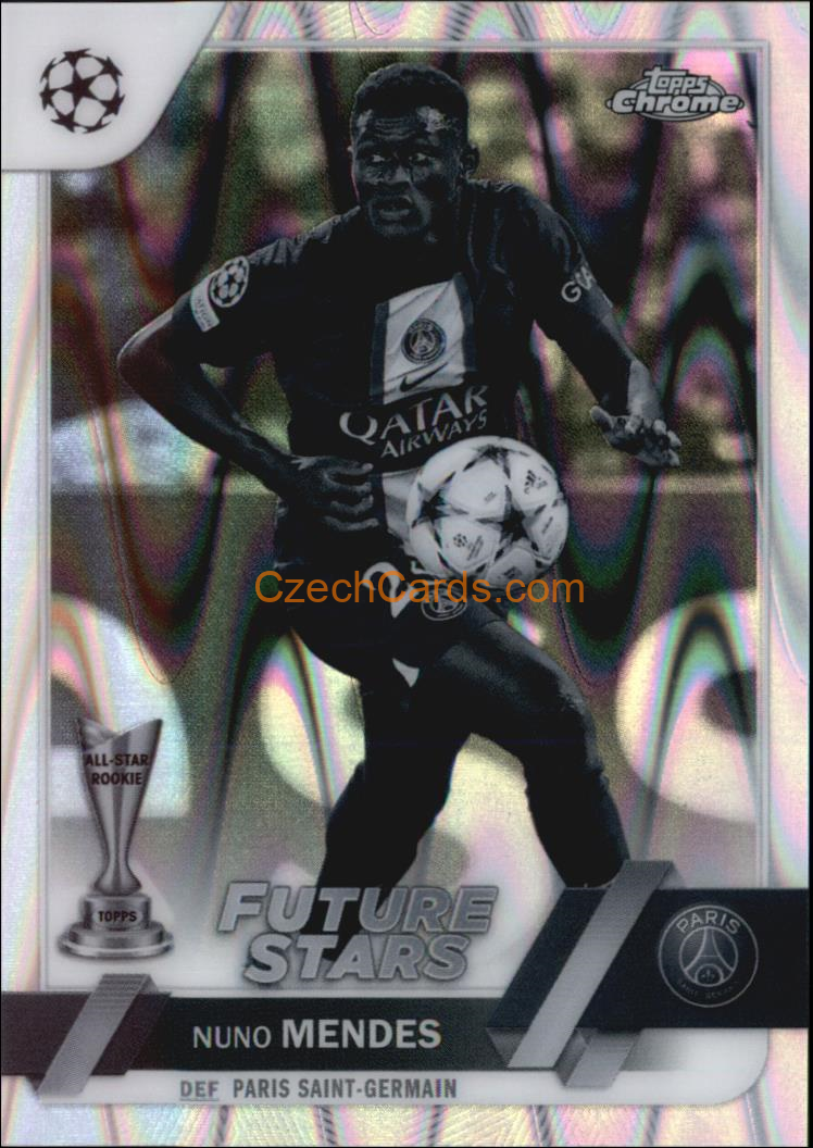Nuno Mendes 2022/23 Topps Chrome Club Competitions Black and White #26