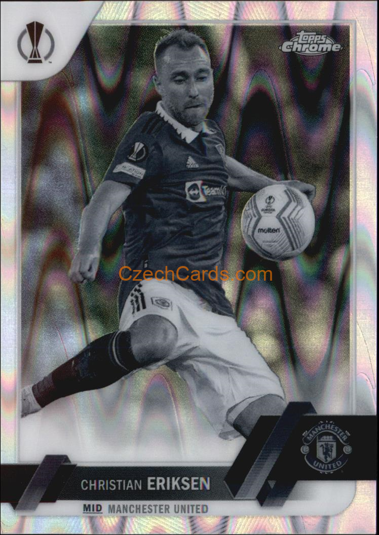 Christian Eriksen 2022/23 Topps Chrome Club Competitions Black and White #127
