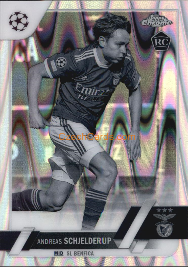 Andreas Schjelderup 2022/23 Topps Chrome Club Competitions Black and White #170 RC