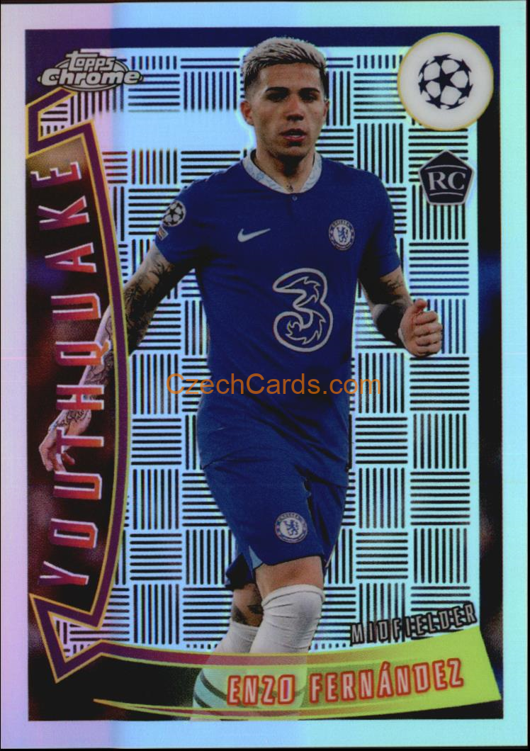 Enzo Fernandez 2022/23 Topps Chrome Club Competitions Youthquake #YG-45 RC