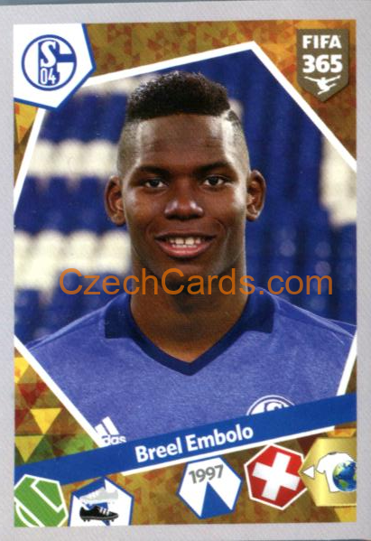 Breel Embolo 2018 Panini FIFA 365 sticker #E19