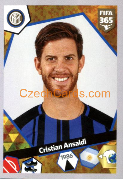 Cristian Ansaldi 2018 Panini FIFA 365 sticker #E28