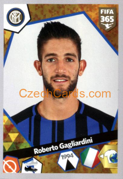 Roberto Gagliardini 2018 Panini FIFA 365 sticker #E34
