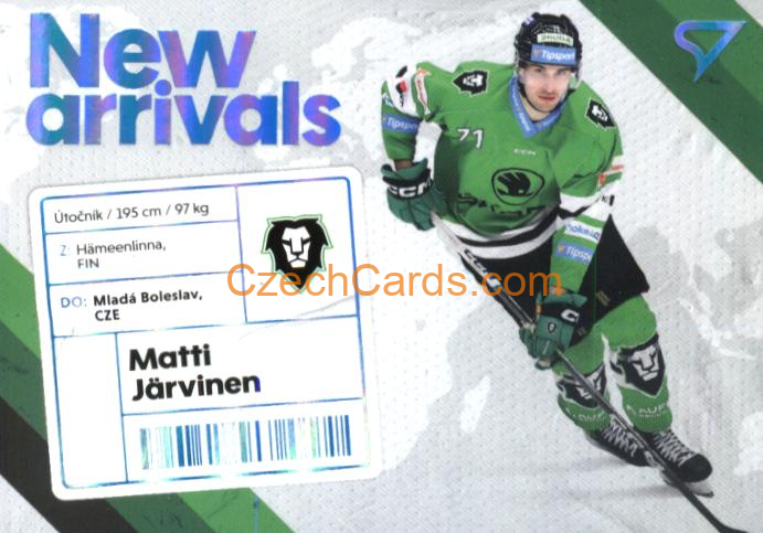 MATTI JÄRVINEN 2023/24 SportZoo Tipsport ELH NEW ARRIVAL #NA-14