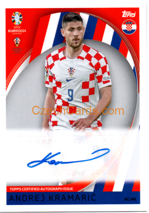 Andrej Kramaric 2024 EURO Match Attax Certified Autograph
