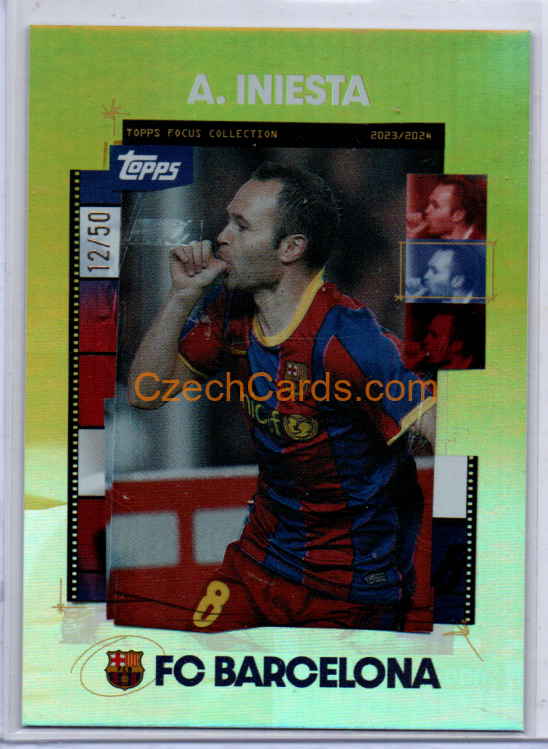 A. Iniesta 2023/24 Topps Barcelona Focus xx/50