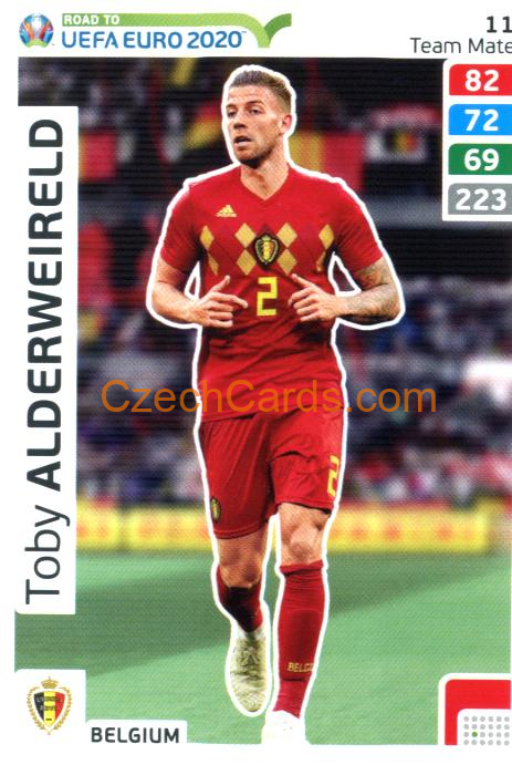 Toby Alderweireld 2020 Panini Adrenalyn Road To UEFA EURO #11