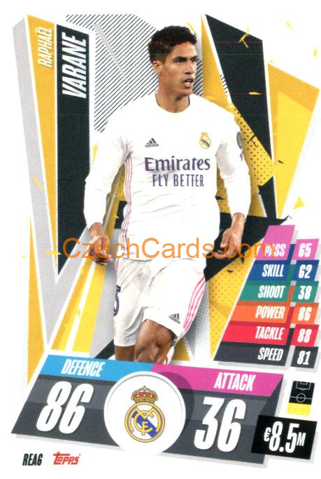 Raphaël Varane 2020/21 Match Attax #REA6