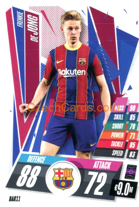 Frenkie de Jong 2020/21 Match Attax #BAR11