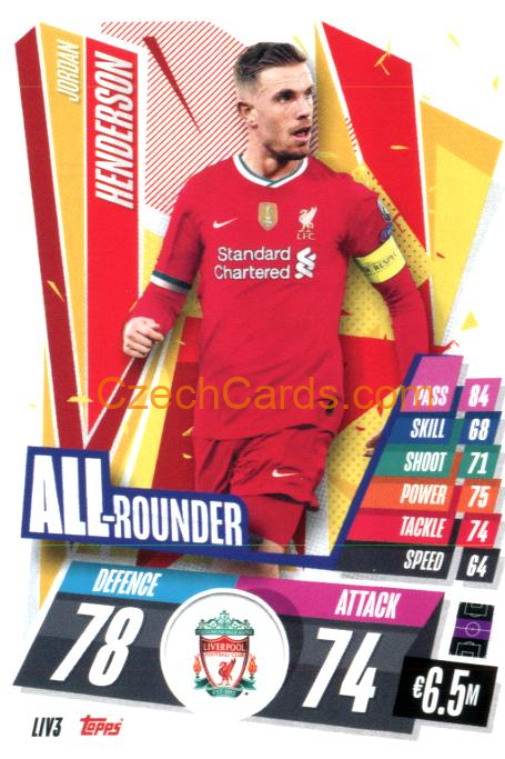 Jordan Henderson 2020/21 Match Attax #LIV3