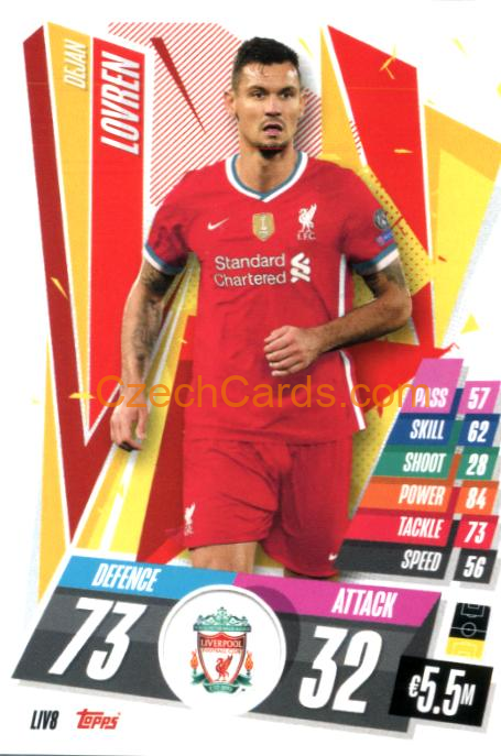 Dejan Lovren 2020/21 Match Attax #LIV8