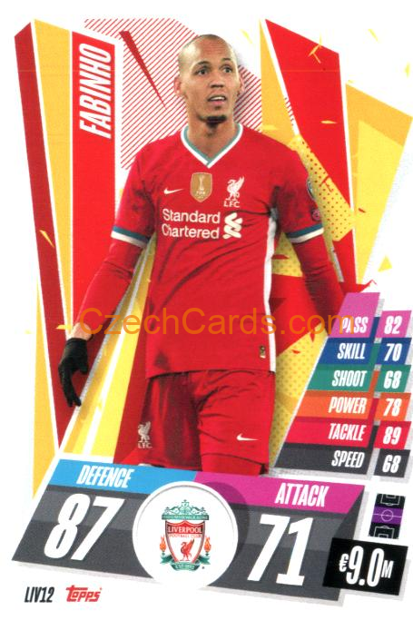 Fabinho 2020/21 Match Attax #LIV12