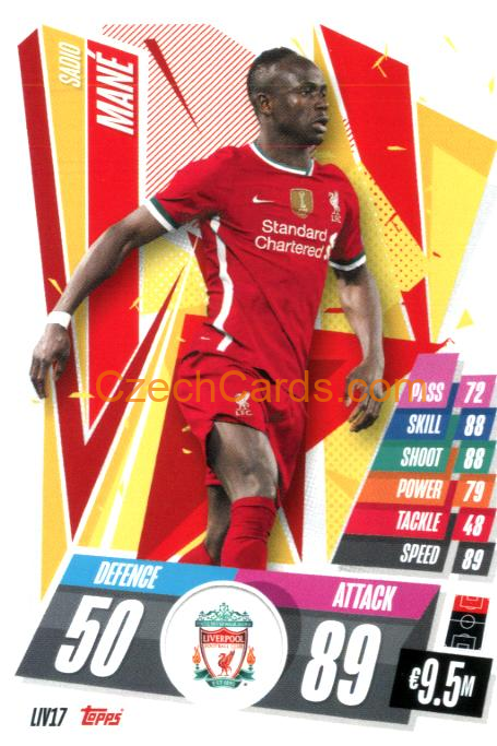 Sadio Mané 2020/21 Match Attax #LIV17