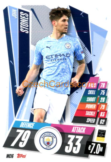 John Stones 2020/21 Match Attax #MCI6