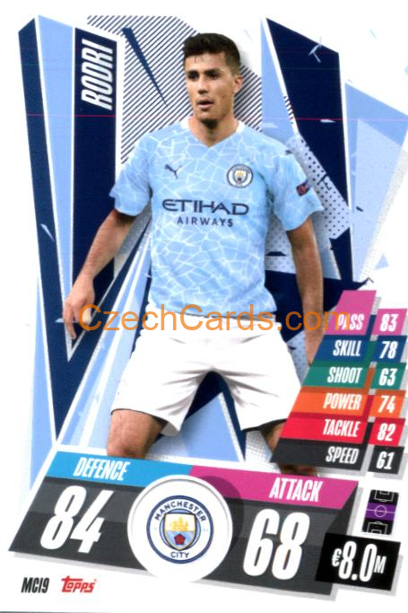 Rodri 2020/21 Match Attax #MCI9