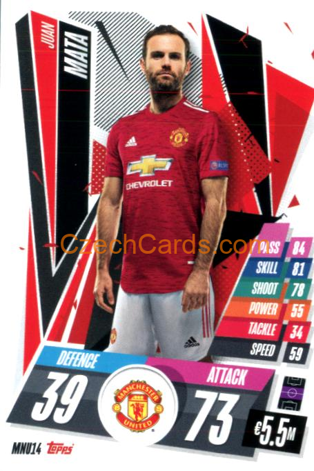 Juan Mata 2020/21 Match Attax #MNU14