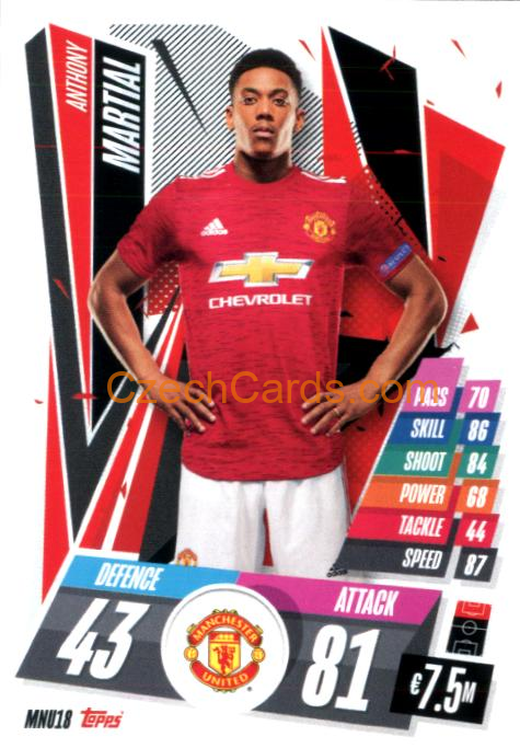 Anthony Martial 2020/21 Match Attax #MNU18