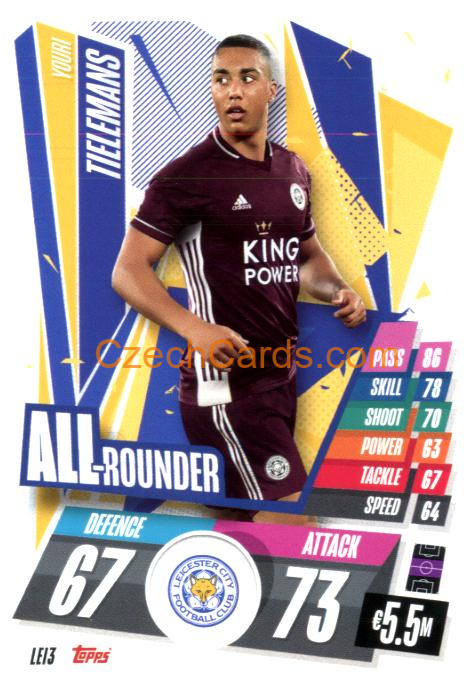 Youri Tielemans 2020/21 Match Attax #LEI3