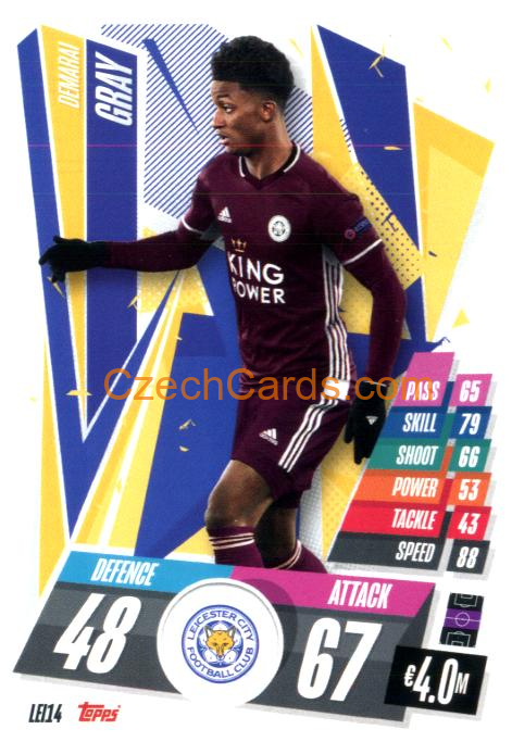 Demarai Gray 2020/21 Match Attax #LEI14