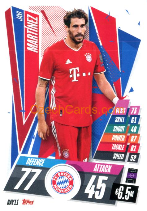 Javi Martínez 2020/21 Match Attax #BAY11