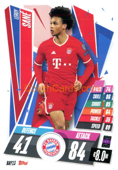Leroy Sané 2020/21 Match Attax #BAY13