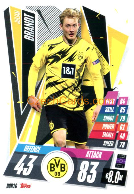 Julian Brandt 2020/21 Match Attax #DOR16