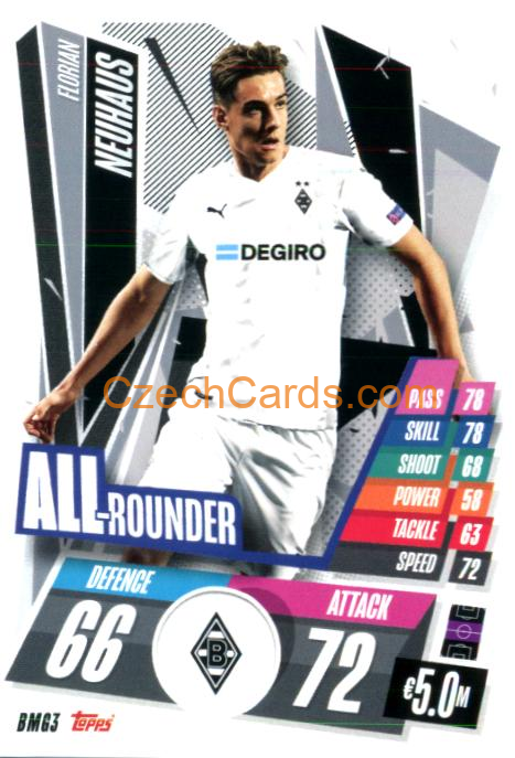 Florian Neuhaus 2020/21 Match Attax #BMG3